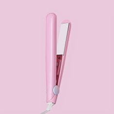 FRILLA® Mini hajvasaló, ionos hajvasaló hajegyenesítő, rózsaszín hajvasaló kefe | MINISTYLE