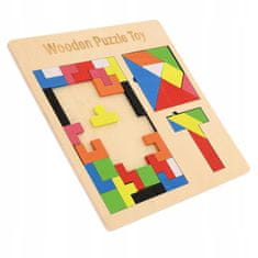 KOMFORTHOME Tetris 3in1 Puzzle Fából készült puzzle blokkok