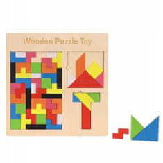 KOMFORTHOME Tetris 3in1 Puzzle Fából készült puzzle blokkok