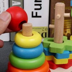 KOMFORTHOME Montessori fa logikai és ügyességi kirakós szortírozó puzzle