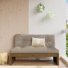 Vidaxl mézbarna kerti tömör fenyőfa középső kanapé 120 x 80 cm 825747