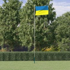 Greatstore alumínium ukrán zászló és rúd 6,23 m
