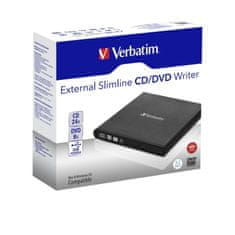 Verbatim DVD/CD Külső meghajtó, USB 2.0, fekete, szó szerint