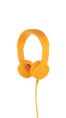BuddyPhones Explore+ vezetékes gyermekfejhallgató mikrofonnal, sárga