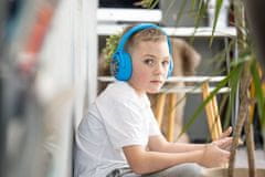 BuddyPhones Cosmos+ gyerek bluetooth fejhallgató levehető mikrofonnal, világoskék