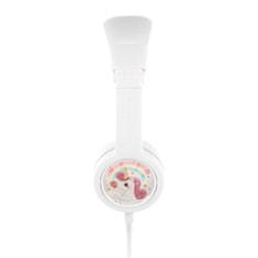 BuddyPhones Explore+ gyermek vezetékes fejhallgató mikrofonnal, fehér