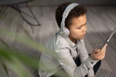 BuddyPhones Play+ gyerek bluetooth fejhallgató mikrofonnal, világosszürke