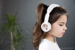 BuddyPhones Explore+ gyermek vezetékes fejhallgató mikrofonnal, fehér