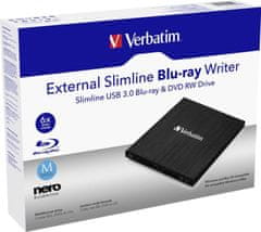Verbatim Blu-ray külső meghajtó, USB 3.0, fekete, szó szerinti