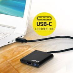 Port Designs PORT CONNECT USB-C HUB, HDMI 1X 4K + USB-A + USB-C, fekete