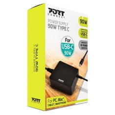 Port Designs PORT CONNECT laptop tápadapter, 90W, USB-C csatlakozó