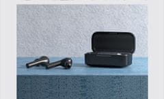QCY - T5, teljesen vezeték nélküli fülbe helyezhető fejhallgató újratölthető zárható dobozzal, fekete
