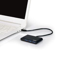 Port Designs PORT CONNECT USB-C HUB, 3x USB 3.0 + 1x USB-C, fekete