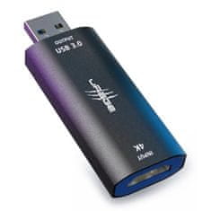 Hama uRage Stream Link 4K, USB videokártya HDMI bemenettel, fekete színben