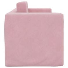 Greatstore 2-személyes rózsaszín puha plüss gyerekkanapéágy