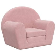 Vidaxl rózsaszín puha plüss gyerek kanapéágy 356997