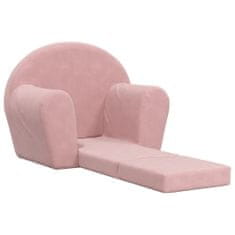 Vidaxl rózsaszín puha plüss gyerek kanapéágy 356997