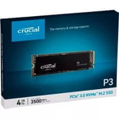 Crucial CT4000P3SSD8 P3 4096GB PCIe NVMe M.2 2280 SSD meghajtó