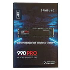 SAMSUNG MZ-V9P4T0BW 990 PRO 4096GB PCIe NVMe M.2 2280 SSD meghajtó