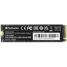 Verbatim 49376 Vi3000 2048GB PCIe NVMe M.2 2280 SSD meghajtó