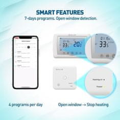 Tellur WiFi Smart termosztát, fehér