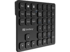 Sandberg Wireless Numeric Keypad Pro, fekete