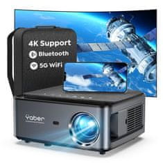 Diskus YABER Buffalo Pro U6, Full HD projektor 1920x1080P, 5G, 450 ANSI, WiFi, Bluetooth, 4K támogatás