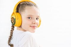 BuddyPhones Cosmos+ gyerek bluetooth fejhallgató levehető mikrofonnal, sárga