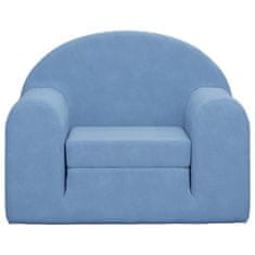 Vidaxl kék puha plüss gyerek kanapéágy 357020