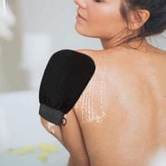 Netscroll Bőrradírozó kesztyű az elhalt bőrsejtek eltávolítására, hámlasztó kesztyűk, amelyek előkészítik a bőrt a szőrtelenítésre vagy önbarnító krém felvitelére, javítják a krém felszívódását, ScrubGlove