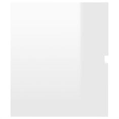 Vidaxl magasfényű fehér szerelt fa mosdószekrény 60 x 38,5 x 45 cm 804743
