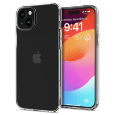 Spigen Apple iPhone 15, Szilikon tok, Liquid Crystal, átlátszó (S76116)