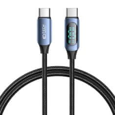 Tech-protect Ultraboost LED kábel USB-C / USB-C PD 100W 5A 1m, kék