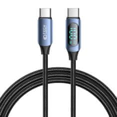 Tech-protect Ultraboost LED kábel USB-C / USB-C PD 100W 5A 2m, kék