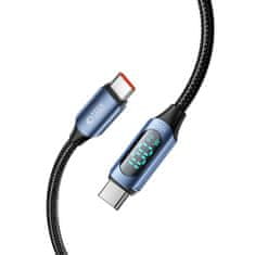 Tech-protect Ultraboost LED kábel USB-C / USB-C PD 100W 5A 1m, kék