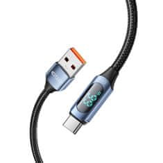 Tech-protect Ultraboost LED kábel USB / USB-C 66W 6A 2m, kék