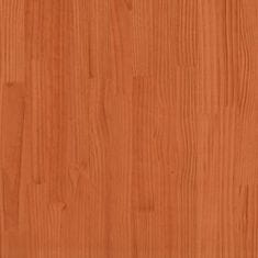 Vidaxl barna tömör fenyőfa ültetőasztal polccal 82,5 x 50 x 109,5 cm 844633