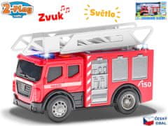 Mikro Trading 2-Play Közlekedési autó Tűzoltók CZ design 14 cm szabadon futó fény és hang
