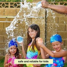Netscroll 111 vízilufi, szívószálakon gyorsan tölthető lufik, különböző színekben, remek szórakozás a forró nyári napokon, WaterBalloons