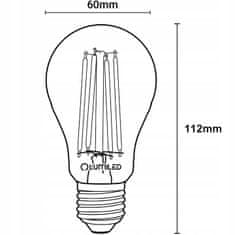 LUMILED 6x LED izzó E27 A60 11W = 100W 1521lm 4000K Semleges fehér 360° Filament Tejes