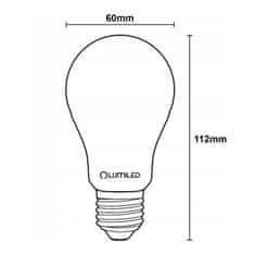 LUMILED 6x LED izzó E27 A60 11W = 100W 1521lm 3000K Meleg fehér 360° Filament Tejes