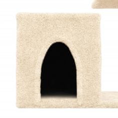 Vidaxl krémszínű macskabútor szizál kaparófákkal 50,5 cm 172124