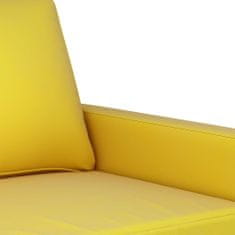 Greatstore 2 részes sárga bársony ülőgarnitúra párnákkal