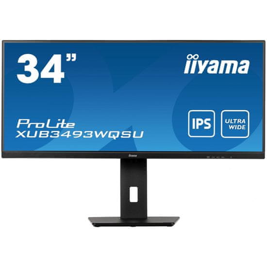 iiyama Prolite XUB3493WQSU-B5 Monitor 34inch 3440x1440 IPS 75Hz 4ms Fekete