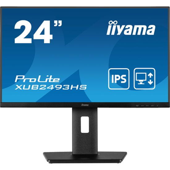iiyama Prolite XUB2493HS-B5 Monitor 23.8inch 1920x1080 IPS 75Hz 4ms Fekete