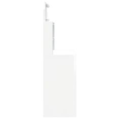 Vidaxl magasfényű fehér fésülködőasztal LED-del 96x40x142 cm 837896