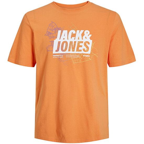 Jack&Jones Férfi póló JCOMAP Regular Fit 12252376 Tangerine