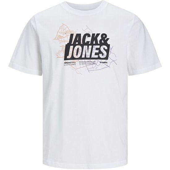 Jack&Jones Férfi póló JCOMAP Regular Fit 12252376 White