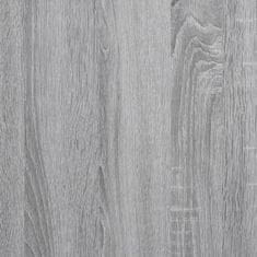 Greatstore szürke sonoma szerelt fa és fém könyvszekrény 92 x 30 x 102 cm