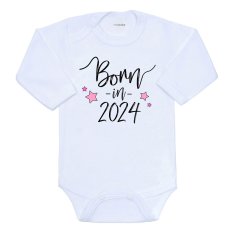 NEW BABY Nyomtatott test 2024-ben született baba rózsaszín - 74 (6-9m)